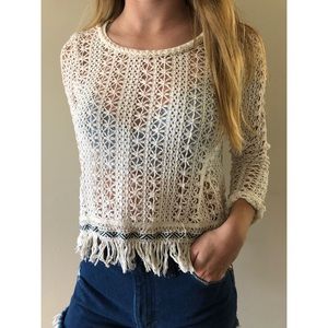 Anthropologie boho summer sweater